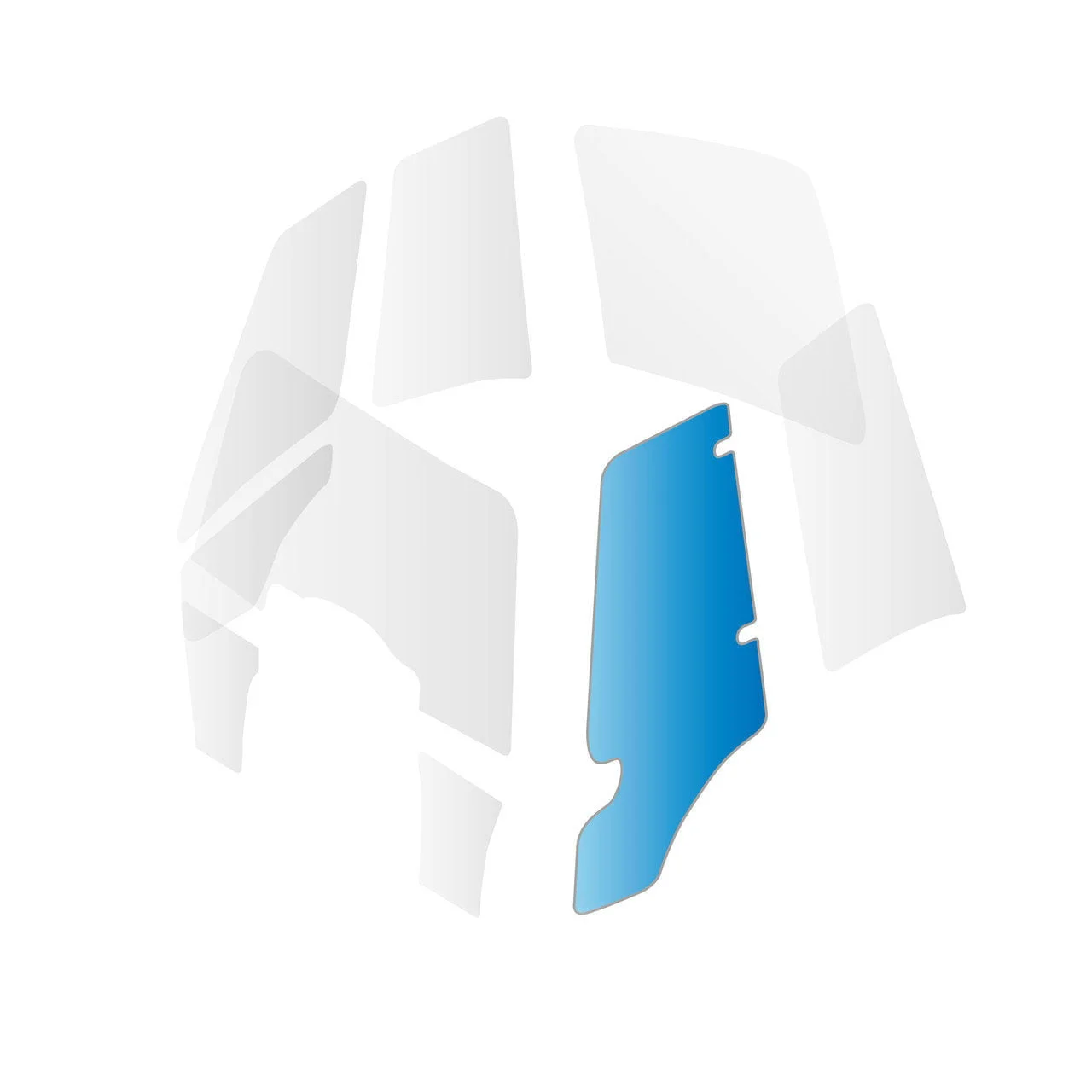 827/80143 Скло дверей бічне ліве JCB 3CX, 4CX